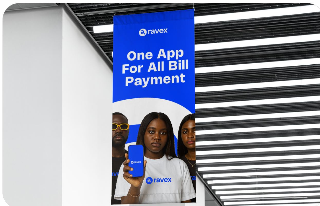 Ravex payment app campaign mockup